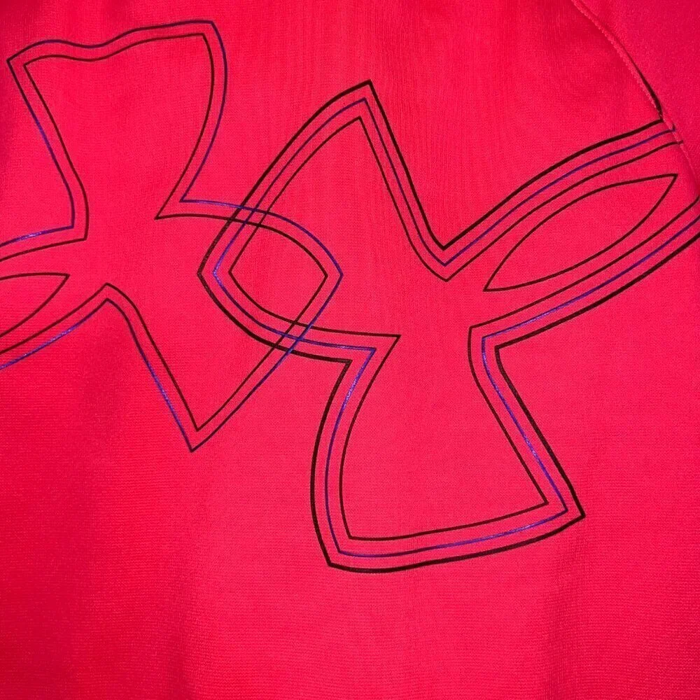 Under Armour Girl's Loose Cold Gear Pink & Purple Hoodie Size L